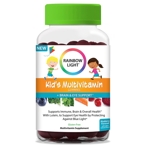 Rainbow Light Kid's Multivitamin plus Brain & Eye Support Blueberry