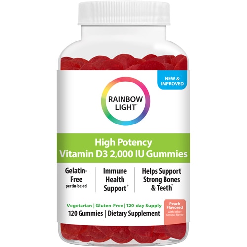 Rainbow Light Vitamin D High Potency Gummies Peach