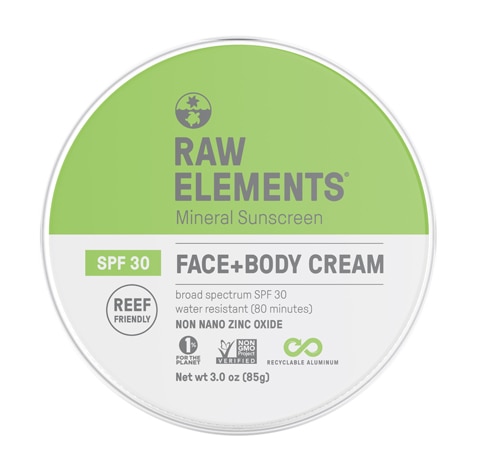 Raw Elements Face + Body Cream Tin SPF 30