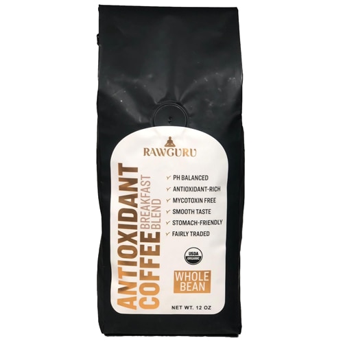 RawGuru Coffee Whole Bean Organic Antioxidant