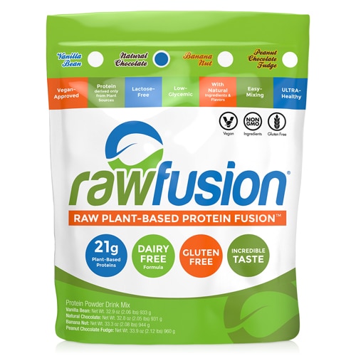 Rawfusion Plant Based Protein Fusion Natural Chocolate