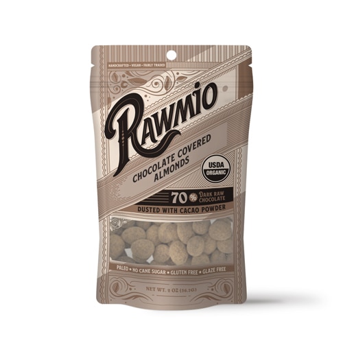 Rawmio Organic Raw Dark Chocolate Covered Almonds