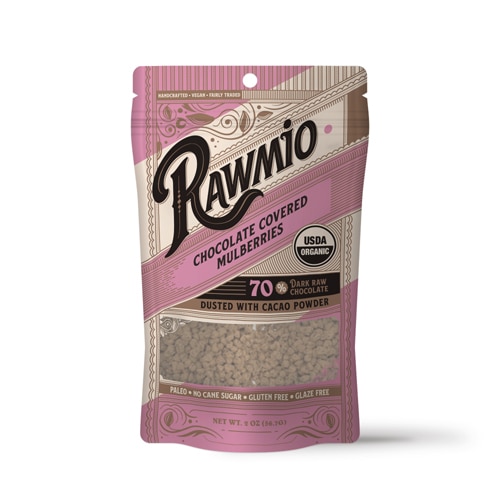 Rawmio Organic Raw Dark Chocolate Covered Mulberries