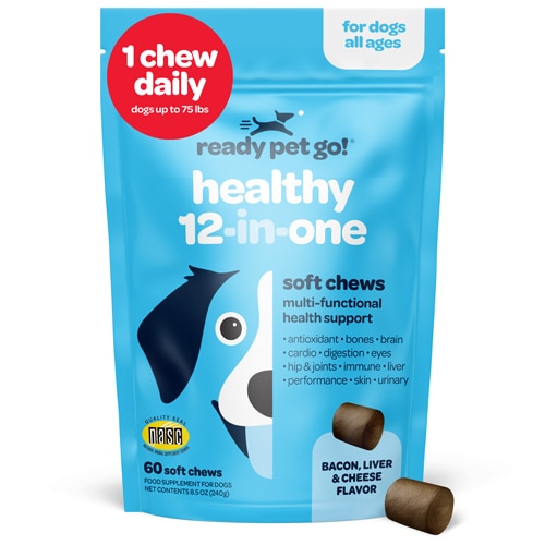 Ready Pet Go! Healthy 12-in-One Supplement for Dogs Bacon Liver Cheese