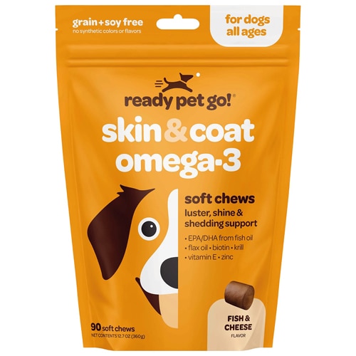 Ready Pet Go! Skin & Coat Omega-3 for Dogs Fish & Cheese