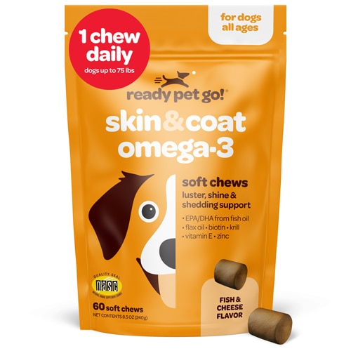 Ready Pet Go! Skin & Coat Omega-3 for Dogs Fish & Cheese
