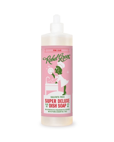 Rebel Green Super Deluxe Sulfate Free Dish Soap Pink Lilac