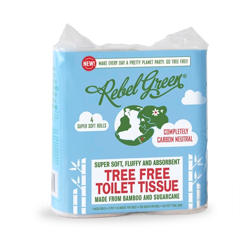 Rebel Green Toilet Tissue Tree Free Bamboo 3-Ply 200 Sheets Roll