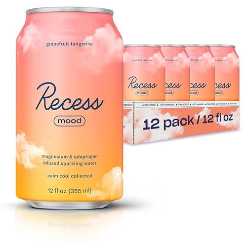 Recess Mood Magnesium & Adaptogen Infused Sparkling Water Grapefruit Tangerine