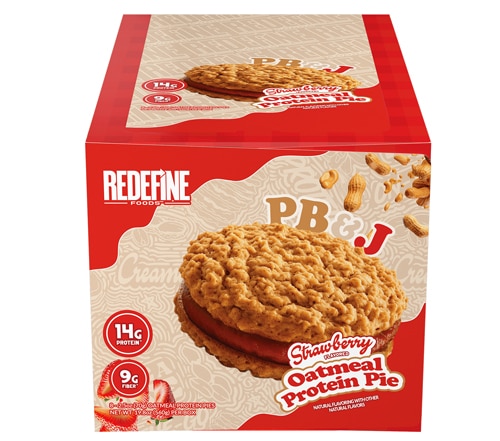Redefine Foods Oatmeal Protein Pie PB&J Strawberry