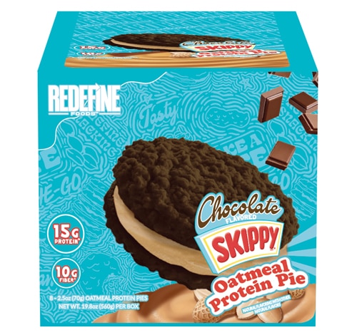 Redefine Foods Oatmeal Protein Pie Skippy Chocolate Peanut Butter