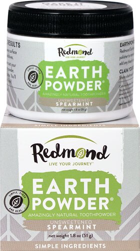 Redmond Earthpowder Natural Toothpowder Unsweetened Spearmint