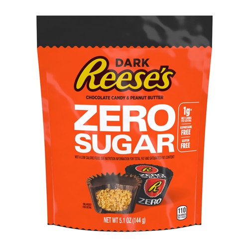 Reese's Zero Sugar Dark Chocolate & Peanut Butter Cup Miniatures Pouch