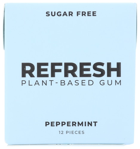 Refresh Gum Plant-Based Sugar Free Gum Peppermint
