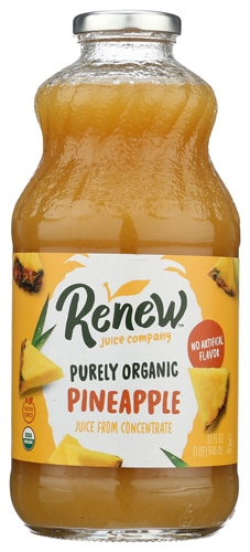 Renew Juice Company Juice From Concentrate Organic No Added Sugar Purely Organic Pineapple