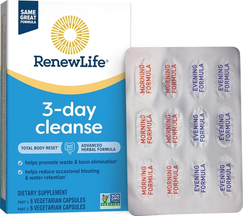 Renew Life Adult Cleanse 3-Day Total Body Reset 2-Part Program