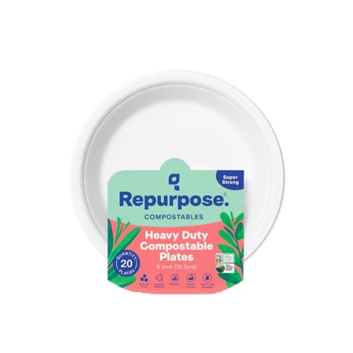 Repurpose Compostable Plates 6 inch White