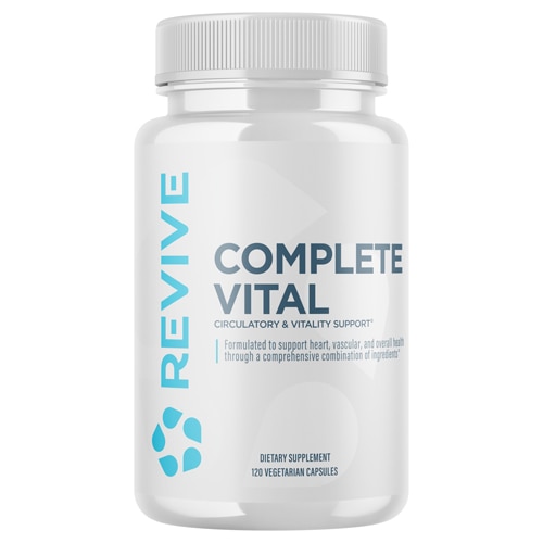 Revive MD Complete Vital for heart health- with key ingredients such as Red Yeast Rice Curcumin C3 Complex Ubiquinone (CoQ10) Nattokinase NAC Arjuna
