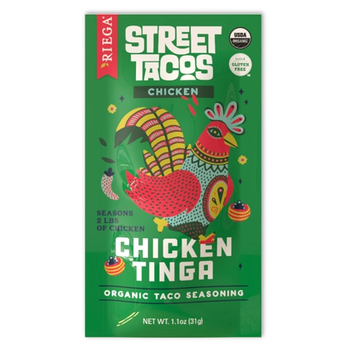 Riega Foods Organic Street Taco Seasoning Chicken Tinga