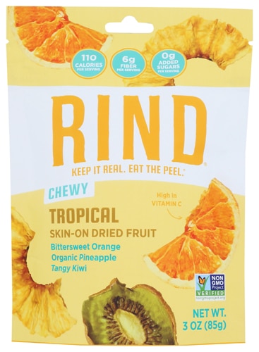 Rind Snacks Skin-On Dried Fruit Tropical