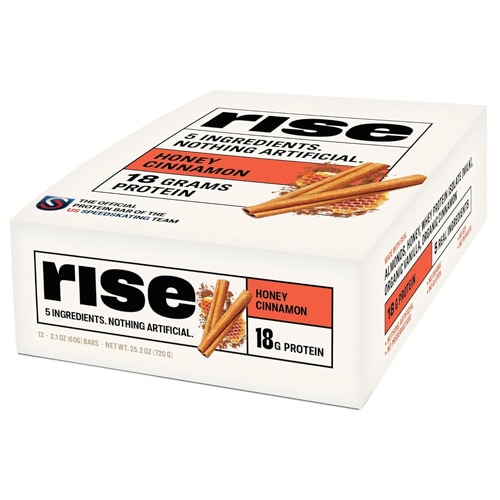 Rise Bar Gluten Free Whey Protein 18G Bar Honey Cinnamon