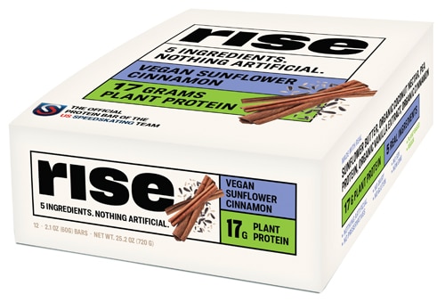 Rise Bar Plant Protein 17G Bar Gluten Free Sunflower Cinnamon