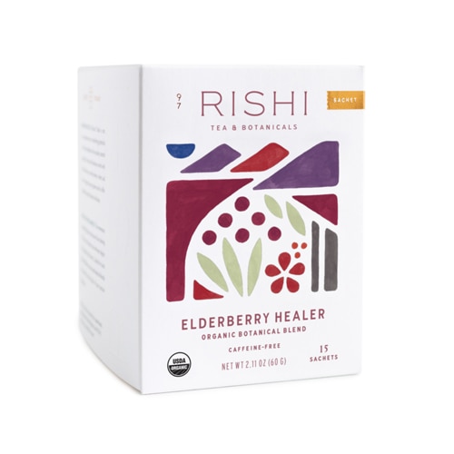 Rishi Tea Organic Botanical Blend Tea Elderberry Healer