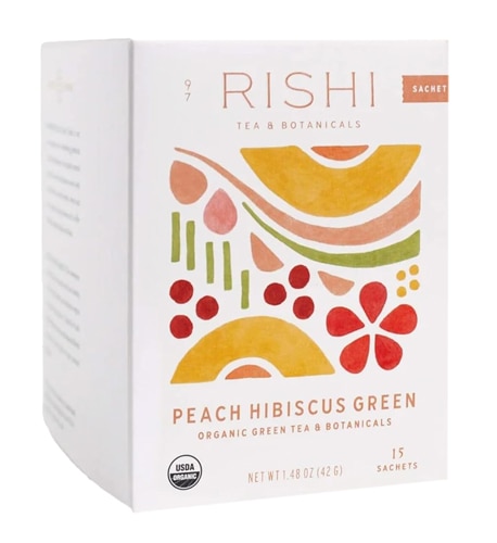 Rishi Tea Organic Peach Hibiscus Green Tea Blend