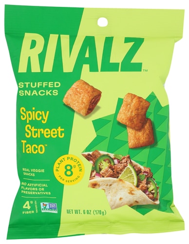 Rivalz Stuffed Veggie Snacks Non-GMO Spicy Street Taco