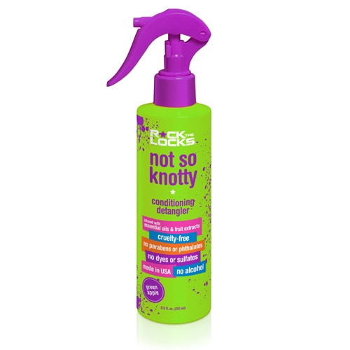 Rock The Locks Kids Conditioning Detangler Spray Not So Knotty Green Apple