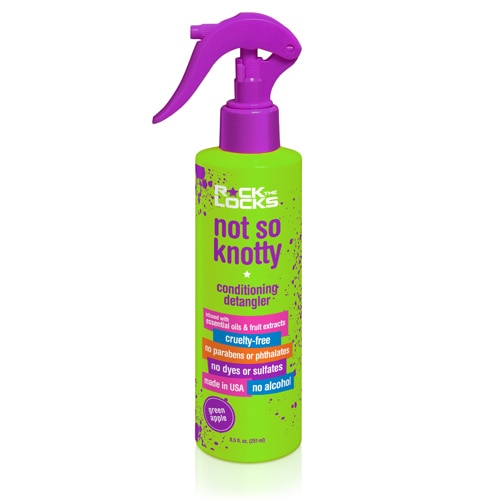 Rock The Locks Not So Knotty Kids Hair Conditioning Detangler Spray - Green Apple