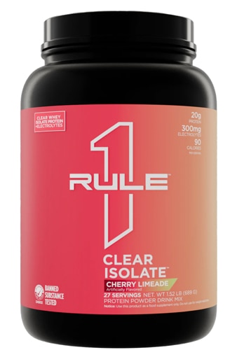 Rule One Proteins Clear Isolate Cherry Limeade