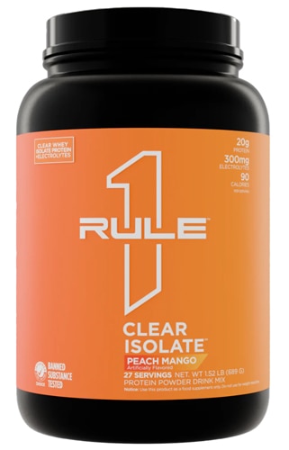 Rule One Proteins Clear Isolate Peach Mango