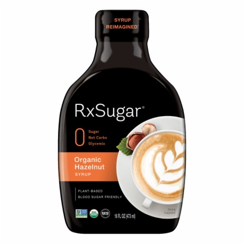 RxSugar Syrup 0 Sugar, Net Carbs, and Glycemic Organic Hazelnut