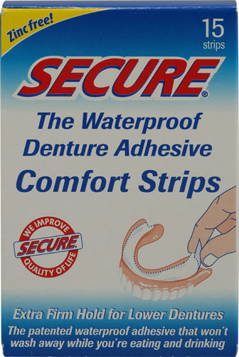 SECURE Denture Adhesive Comfort Strips