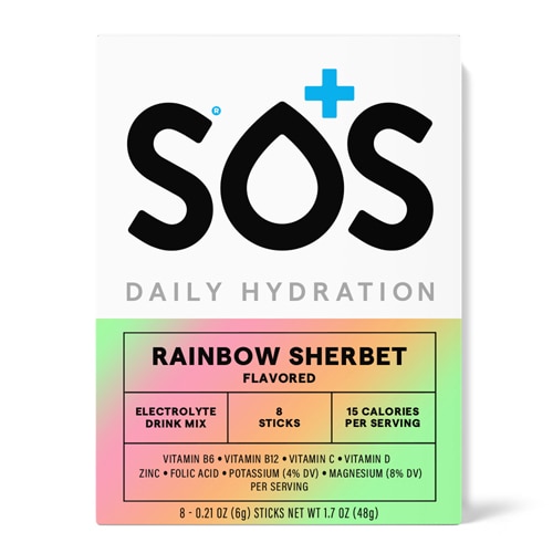 SOS Hydration Daily Hydration Electrolytes Rainbow Sherbet