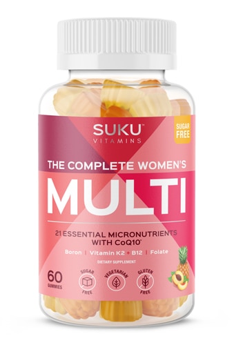 SUKU Vitamins The Complete Women's Multi Gummy Vitamin Peach & Pineapple