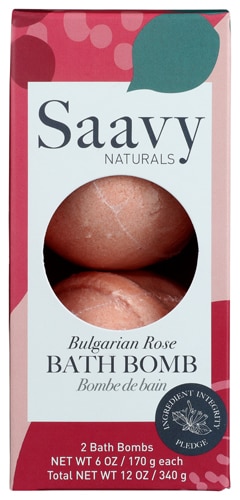 Saavy Naturals Bath Bomb Duo - Bulgarian Rose