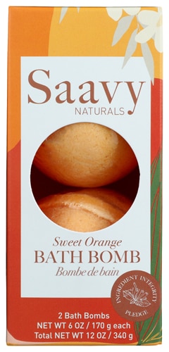 Saavy Naturals Bath Bomb Duo - Sweet Orange