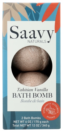 Saavy Naturals Bath Bomb Duo - Tahitian Vanilla