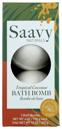 Saavy Naturals Bath Bomb Duo - Tropical Coconut