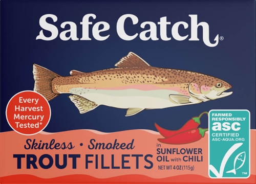 Safe Catch Smoked Trout in Sunflower Oil with Chili - Skinless & Boneless