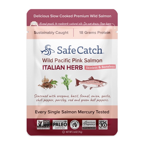 Safe Catch Wild Pacific Pink Salmon Skinless & Boneless Italian Herb