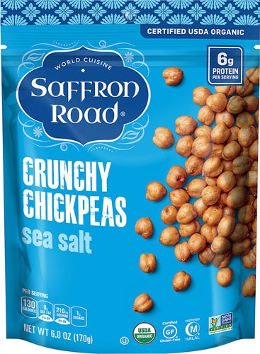 Saffron Road Crunchy Chickpeas Gluten Free Sea Salt