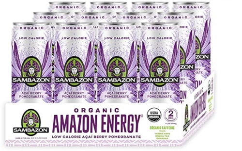 Sambazon Organic Amazon Energy Drink Low Calorie Acai Berry