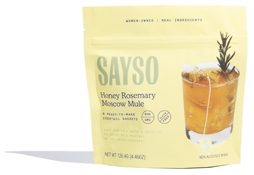 Sayso Cocktail Sachets All Natural Plant Based Honey Rosemary Moscow Mule
