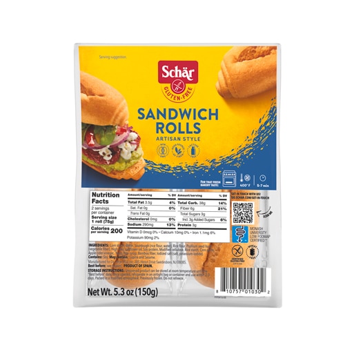 Schar Gluten Free Sandwich Rolls Bread