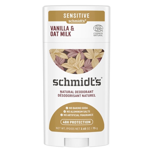 Schmidt's Natural Deodorant Aluminum-Free Sensitive Skin - Vanilla & Oat Milk