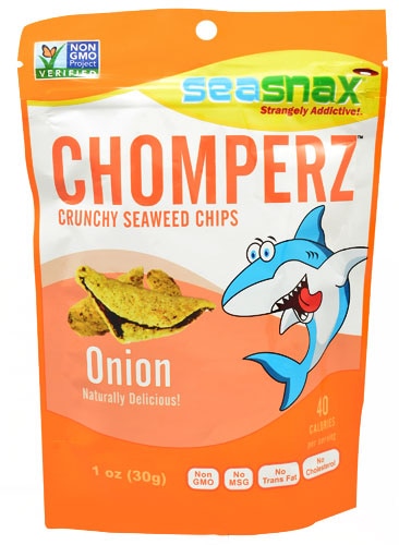 SeaSnax Chomperz Crunchy Seaweed Chips Onion