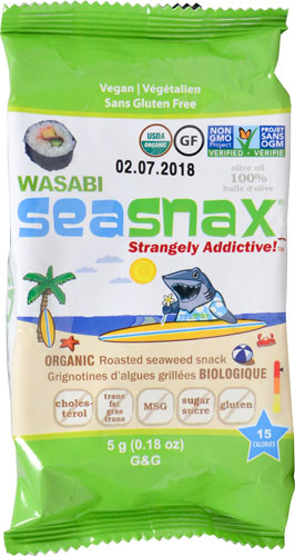 SeaSnax Grab & Go Seaweed Snacks Wasabi